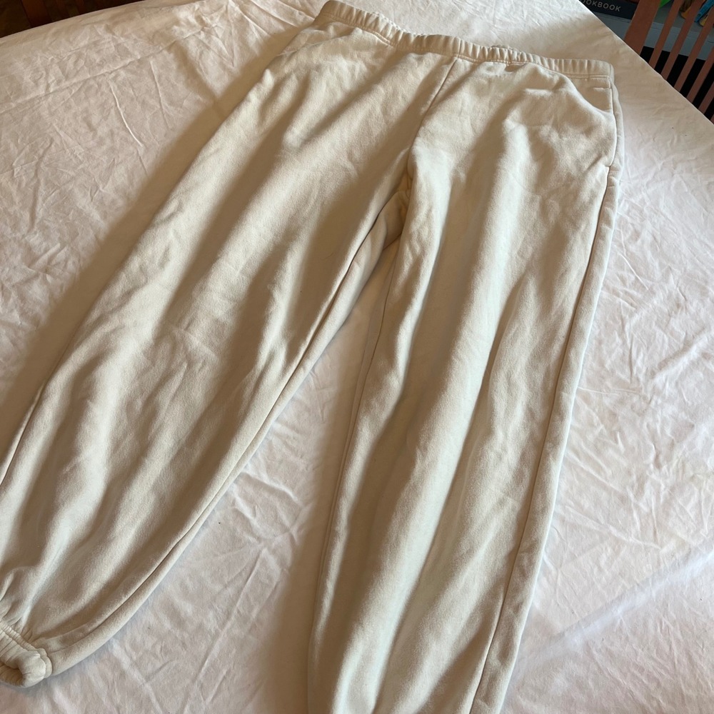 Harmony & Balance Women's Sweatpants Joggers Cream XL